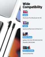 سلك AceFast تايب سي الى تايب سي بقوة 100 واط الومن...