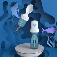 طقم ديريا شوكة وملعقة محمولة - ازرق