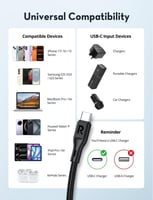 سلك راف باور تايب سي الى تايب سي بقوة 240 واط بطول...