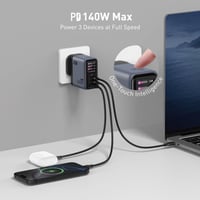 شاحن جداري JODA VoltLux بقوة 140 واط بمنفذين تايب...