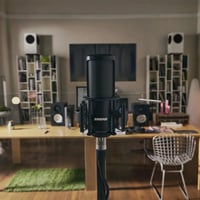 ميكروفون شور SM4 التسجيل المنزلي مع حامل صلب