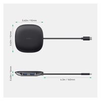 أوكي محول نقل بيانات USB-C و 5 مخارج بقدرة 100 واط...