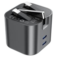 شاحن جداري AceFast بقوة 45 واط بمنفذين تايب سي - ا...