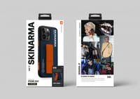 سكين ارما كفر ايفون 14 برو كحلي مع مسكة برتقالي