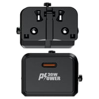 فيش سفر AceFast بمنفذ تايب سي بقوة 30 واط - اسود