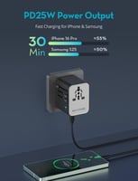 فيش سفر راف باور متعدد المداخل بقوة 25 واط بمنفذين...