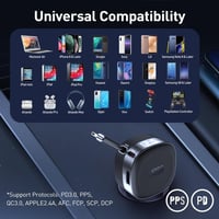 شاحن سيارة JODA CarFlex بقوة 60 واط مع سلك تايب سي...