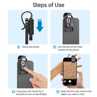 عدسة مجهر أبيكسل 200X مع ضوء LED (مع إصدار مرشح CP...