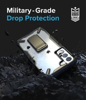 كفر رينكي فيوجن جالاكسي s22 اطراف اسود مع استاند