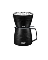 ريتشي اداة ترشيح و إناء تقديم من الاستيل - اسود