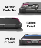 كفر رينكي فيوجن بمبر ايفون 14 برو اسود مطفي