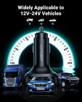 شاحن سيارة AceFast B5 بقوة 101 واط منفذين تايب سيي...