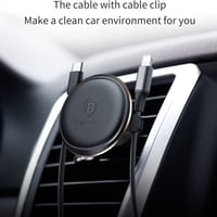 حامل الجوال للسيارة بيسوس عالمكيف مع كليب لكيبل ال...