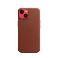 ابل كفر ماج سيف ايفون 14 جلد بني