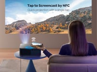 بروجكتر ذكي محمول Yaber مع مكبر صوت جي بي ال مزدوج...