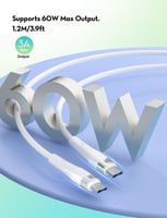 سلك راف باور سيلكون تايب سي الى تايب سي بقوة 60 وا...