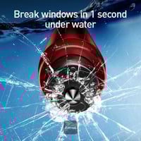 مطرقة حادة بيسوس لكسر الزجاج و قطع الحزام - احمر