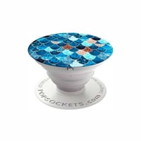 مسكة جوال بوب سوكيت حراشف ازرق