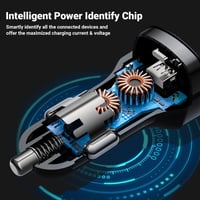 شاحن سيارة AceFast B4 بقوة 66 واط منفذ تايب سي ويو...