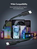 سلكين راف باور تايب سي الى تايب سي 1 متر + 2 متر -...