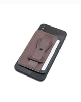 مسكة مور بلس بابيون ومحفظة للهاتف - بني غامق