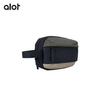 شنطة يد Alot جلد مقاس 11*7*16 سم - بيج واخضر