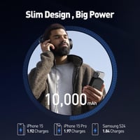 بطارية متنقلة JODA MaqQ بسعة 10000 ملي امبير وشاحن...