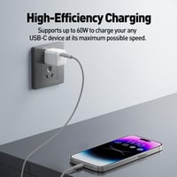 سلك JODA سيليكون تايب سي الى تايب سي بقوة 60 واط ب...