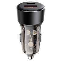 شاحن سيارة AceFast بمنفذ تايب سي ومنفذ USB-A بقوة...