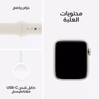 ساعة ابل SE GPS + Cellular مقاس 40 مم المنيوم ضوء...