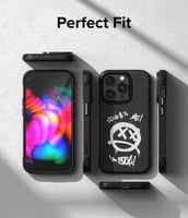 كفر رينكي اونيكس ايفون 14 برو اسود جرافيتي