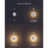 أوكي مصباح مضئ مع حساس حركة قابل للشحن- أبيض