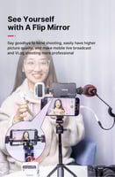 أولانزي flip mirror حامل للجوال مع مرأة لعكس الصور...