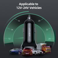 شاحن سيارة AceFast B4 بقوة 66 واط منفذ تايب سي ويو...