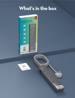 توصيلة راف باور 4 منافذ طاقة ومنفذين USB-A ومنفذ U...