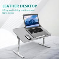 طاوله للابتوب سايجي جلد - رصاصي