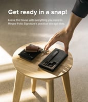 محفظة رينكي فوليو جالاكسي s22 الترا اسود