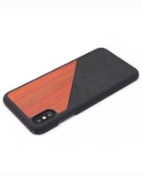 كفر بوكا ايفون أكس اس ماكس - جلد مع خشب الورد