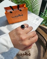 خاتم ملكي دائري ( اسود )