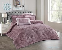 AIMEE-005 ترند طقم لحاف شتوي مخمل سميك فاخر كنج 6...