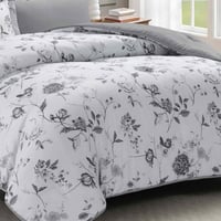 Rosemary-020 مفرش ديزاير روزماري رمادي نفر ونص 4 ق...