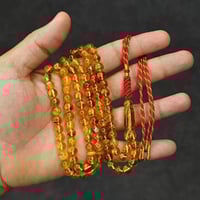 سبحة كهرمان كلنقرادي شوائب طبيعي ٩٩ خرزة