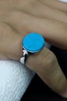 خاتم ملكي فضه مع فيروز