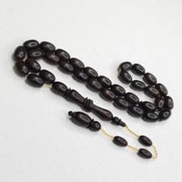 سبحة خشب ابانوس افريقي مع تمليكه