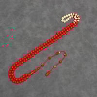 سبحة بلياردو أحمر ٩٩ خرزة