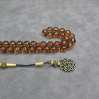 مسباح زعفراني لون عسلي مع طربزونه فضه