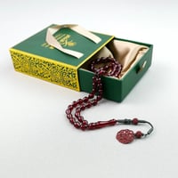 مسباح زعفراني احمر مع طربزونه فضه