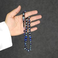 سبحة يسر "المرجان الاسود" حجم وسط مرصع فيروز لازور...