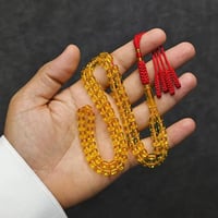 سبحة شبيه الكهرمان مستكه ٩٩ خرزة شفاف