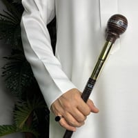 عصا عكاز من خشب بنجي طبيعي